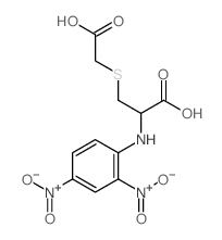 3-(carboxymethylsulfanyl)-2-[(2,4-dinitrophenyl)amino]propanoic acid structure