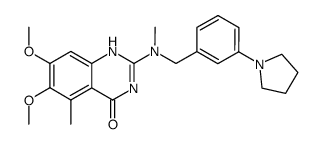 6,7-dimethoxy-5-methyl-2-[methyl-(3-pyrrolidin-1-yl-benzyl)-amino]-1H-quinazolin-4-one Structure