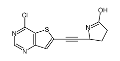 (5R)-5-[2-(4-chlorothieno[3,2-d]pyrimidin-6-yl)ethynyl]pyrrolidin-2-one Structure