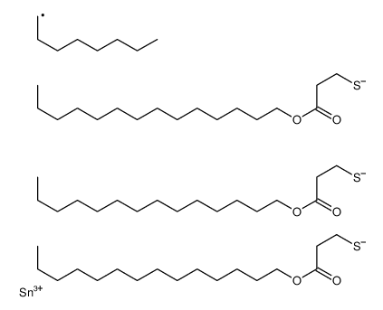 tetradecyl 3-[octyl-bis[(3-oxo-3-tetradecoxypropyl)sulfanyl]stannyl]sulfanylpropanoate结构式