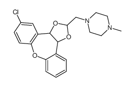 Piperazine, 1-((5-chloro-3a,12b-dihydrodibenzo(b,f)-1,3-dioxolo(4,5-d) oxepin-2-yl)methyl)-4-methyl-结构式