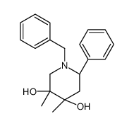 (3-alpha,4-alpha,6-alpha)-3,4-Dimethyl-6-phenyl-1-(phenylmethyl)-3,4-p iperidinediol structure