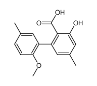 3-hydroxy-2'-methoxy-5,5'-dimethyl-biphenyl-2-carboxylic acid结构式