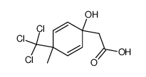 (1-hydroxy-4-methyl-4-trichloromethyl-cyclohexa-2,5-dienyl)-acetic acid结构式