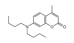 7-二丁基氨基-4-甲基香豆素结构式