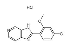 2-(4-Chloro-2-methoxy-phenyl)-3H-imidazo[4,5-c]pyridine; hydrochloride Structure