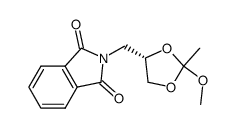 (S)-2-(2-methoxy-2-methyl-[1,3]dioxolane-4-ylmethyl)-isoindole-1,3-dione Structure