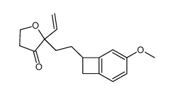 2-<2-(1,2-dihydro-5-methoxybenzocyclobutenyl)ethyl>-2-ethenyl-2,3,4,5-tetrahydrofuran-3-one结构式