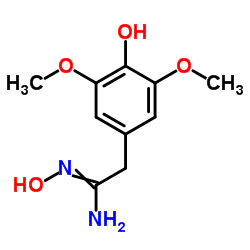 N-HYDROXY-2-(4-HYDROXY-3,5-DIMETHOXY-PHENYL)-ACETAMIDINE structure