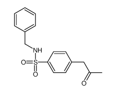 N-benzyl-4-(2-oxopropyl)benzenesulfonamide结构式