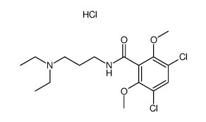 3,5-dichloro-2,6-dimethoxy-N-(3-diethylaminopropyl)benzamide hydrochloride Structure