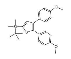 [4,5-bis(4-methoxyphenyl)thiophen-2-yl]-tert-butyl-dimethylsilane结构式