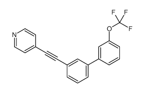 4-[2-[3-[3-(trifluoromethoxy)phenyl]phenyl]ethynyl]pyridine Structure