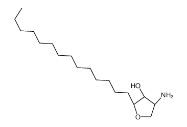 (2R,3R,4R)-4-amino-2-tetradecyloxolan-3-ol结构式