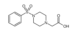 1-Piperazineacetic acid, 4-(phenylsulfonyl)结构式
