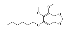 6-hexoxy-4,5-dimethoxy-1,3-benzodioxole结构式