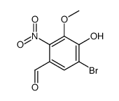 5-bromo-4-hydroxy-3-methoxy-2-nitrobenzaldehyde结构式