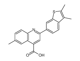 2-(2,3-dimethyl-benzo[b]thiophen-6-yl)-6-methyl-quinoline-4-carboxylic acid结构式