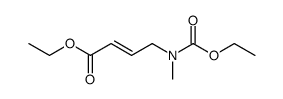 ethyl N-ethoxycarbonyl-N-methyl-4-aminocrotonate Structure