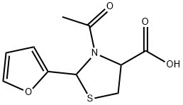 3-acetyl-2-(furan-2-yl)-1,3-thiazolidine-4-carboxylic acid结构式