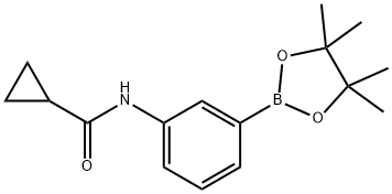 3-(环丙基甲酰胺基)苯硼酸频哪醇酯结构式