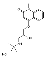 4-[3-(tert-butylamino)-2-hydroxypropoxy]-1-methylquinolin-2-one,hydrochloride Structure