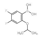 4,5-二氟-2-异丙氧基苯基硼酸结构式