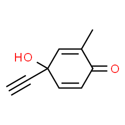 2,5-Cyclohexadien-1-one, 4-ethynyl-4-hydroxy-2-methyl- (6CI)结构式