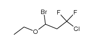 3-bromo-1-chloro-3-ethoxy-1,1-difluoropropane Structure