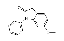 6-methoxy-1-phenyl-1,3-dihydro-pyrrolo[2,3-b]pyridin-2-one结构式