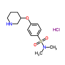 N,N-Dimethyl-4-(3-piperidinyloxy)benzenesulfonamide hydrochloride (1:1)结构式