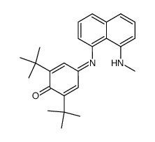 2,6-Di-tert-butyl-4-(8-methylamino-naphthalen-1-ylimino)-cyclohexa-2,5-dienone结构式