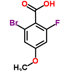 2-Bromo-6-fluoro-4-methoxybenzoic acid结构式