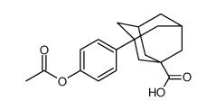 3-(4-acetyloxyphenyl)adamantane-1-carboxylic acid Structure