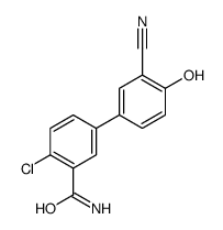 2-chloro-5-(3-cyano-4-hydroxyphenyl)benzamide Structure