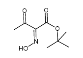 (E)-tert-butyl 2-(hydroxyimino)-3-oxobutanoate结构式