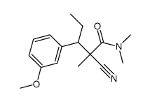 2-cyano-3-(3-methoxy-phenyl)-2-methyl-pentanoic acid dimethylamide Structure