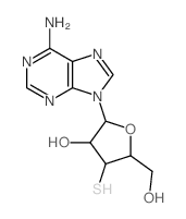 2-(6-aminopurin-9-yl)-5-(hydroxymethyl)-4-sulfanyl-oxolan-3-ol Structure