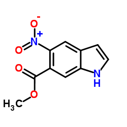 Methyl5-nitro-1H-indole-6-carboxylate Structure