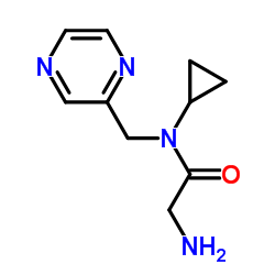 N-Cyclopropyl-N-(2-pyrazinylmethyl)glycinamide Structure