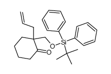 2-Allyl-2-(tert-butyl-diphenyl-silanyloxymethyl)-cyclohexanone结构式