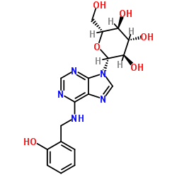 9-(β-D-Glucopyranosyl)-N-(2-hydroxybenzyl)-9H-purin-6-amine Structure