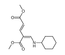 4.5-cis-5-Cyclohexylamino-4-methoxycarbonyl-pentadien-(2.4)-saeure-methylester Structure