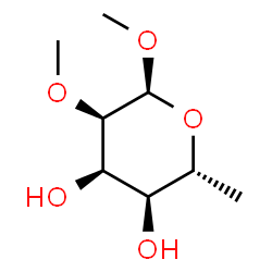 Methyl 2-O-methyl-6-deoxy-α-D-allopyranoside structure