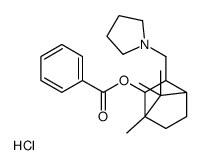 [4,7,7-trimethyl-2-(pyrrolidin-1-ylmethyl)-3-bicyclo[2.2.1]heptanyl] benzoate,hydrochloride Structure