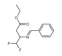 ethyl 3-(benzylideneamino)-4,4-difluorobutanoate Structure