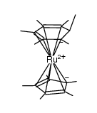 (C5Me5)Ru(η5-1,2,3,4,5,6-exo-hexamethylcyclohexadienyl)结构式