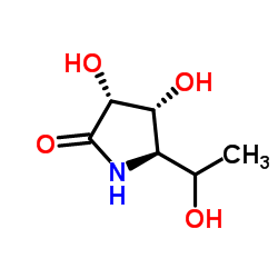 2-Pyrrolidinone, 3,4-dihydroxy-5-(1-hydroxyethyl)-, [3R-[3alpha,4alpha,5alpha(S*)]]- (9CI) structure