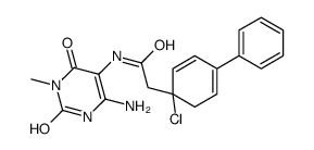 [1,1-Biphenyl]-4-acetamide,N-(4-amino-1,2,3,6-tetrahydro-1-methyl-2,6-dioxo-5-pyrimidinyl)-4-chloro- structure