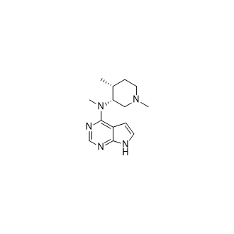 N-((3R,4R)-1,4-dimethylpiperidin-3-yl)-N-methyl-7H-pyrrolo[2,3-d]pyrimidin-4-amine structure